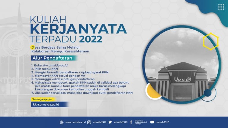 Informasi Pelaksanaan KKN Terpadu 2022 – Kuliah Kerja Nyata UMSIDA
